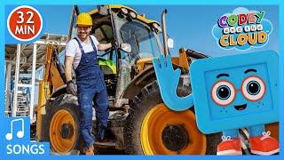 The Digger Party Song + More | Kids Songs Collection Playlist | Codey And The Cloud S1 • E13