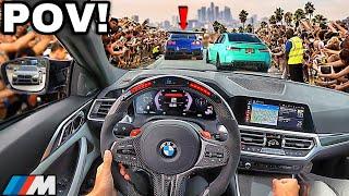 You Drive A Straight Piped BMW M4 G82 To LA's BIGGEST DDE CAR MEET [LOUD EXHAUST POV]