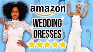 Guessing 1 vs 5 Star Amazon WEDDING DRESSES?!