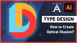 Creative Alphabet Design #3 - Optical Illusion (D)