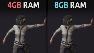 PUBG 2020 — 4GB RAM vs. 8GB RAM (Gameplay, FPS test)