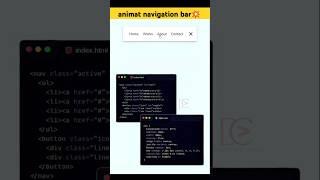 Navigation bar Animated using HTML CSS| Navigation bar design | #htmlfullcourse #css #javascript #js