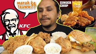 atuk janggut putih buat hal lagi geng (mukbang malaysia) KFC ZINGER CHOP