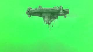 Green Screen UFO arriving / invasion / signaling / launching shuttle / crashing