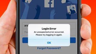 Fix Facebook Login Error An Unexpected Error Occurred Please Try Logging in Again iPhone | iOS 15