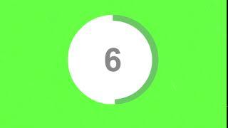 10 Second Count Down circular timer in green screen (Free for commercial)