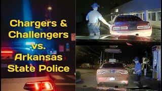 Dodge Chargers & Challengers test Arkansas State Police - Two high speed pursuits