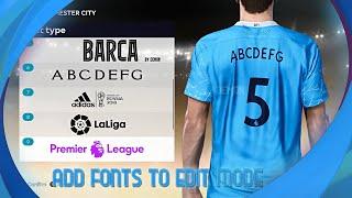 Pes 2021 Font - Numbers For Edit Mode [ Tutorial ] .