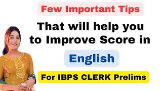 Few Important Tips to Improve Score in English for IBPS Clerk Prelims #banking #ibps #ibpsclerk