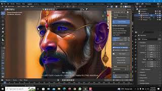 Blender FaceBuilder, Texture Painting and Hairs Full Process in One Video