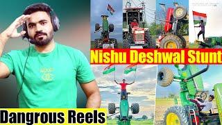 Pakistani Reaction On Nishu Deshwal Dangrous Tractor Stunt Reels | Rip #nishudaswal Tractor Stunt