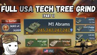 The ENTIRE USA Tech Tree Grind!| The 𝐁𝐄𝐒𝐓 Lineup in War Thunder! (4x NUKES!) - Epic Moments