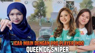 Icaa Main Dengan Pro Player Indo  Btr Mute & Btr Babyla !! Fatin Amisa Queen Of Sniper | Pubg Mobile