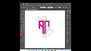 Monogram letter AG logo #shorts #tutorial #illustrator