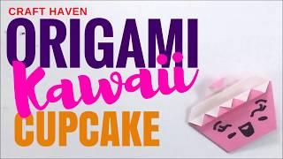 How To Make Kawaii Origami Cupcake ︎ Cute and Easy Paper Cupcake for the Ultimate Beginner ︎ DIY