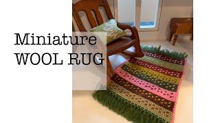 Making a wool rug for my dollhouse | easy needlepoint | miniature DIY