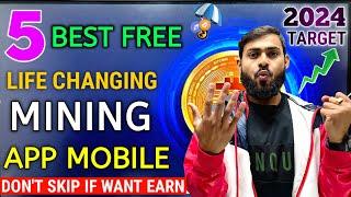 Top 5 Best Mobile Mining App 2024 Launching | Mining App Se Paise Kamaye || Best Crypto Mining App