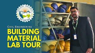 Civil Engineering Building Material Lab Tour with Prof. Prajjwal Varshwal