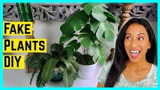 How to Make Fake Plants DIY | Faux Monstera DIY