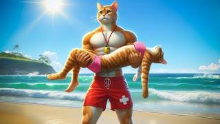 Ginger Cat's Rescue Romantic Love Story‍️ #kitten #cat #catstory #cute #aicat
