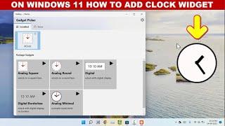 How to Add Clock Widget on Windows 11 Desktop