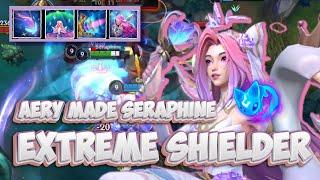 EXTREME SHIELDER !! SUPPORT SERAPHINE CRYSTAL ROSE GAMEPLAY // WILD RIFT (BUILD+RUNES)