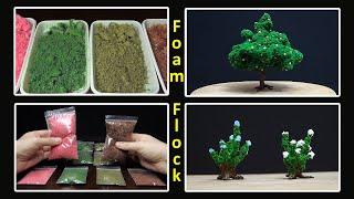 DIY Foam Flock for making Realistic Trees, Flowers, Grass | How to make foam flock for dioramas