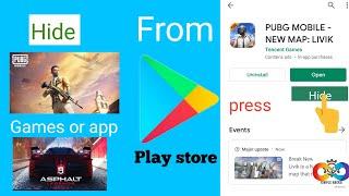 Hide Apps On Play store In 1Min No app No Hack