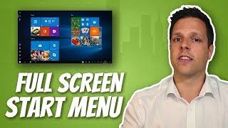 How to get rid of full screen start menu in Windows 10