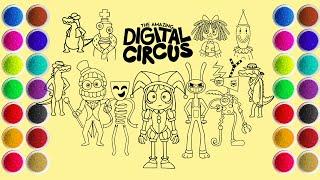 Drawing and Coloring All Characters from The Amazing Digital Circus: Pomni, Jax, Gangle and Others