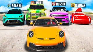 4 YOUTUBER WÜRFELN ZUFÄLLIGE SPORTWAGEN in GTA 5!