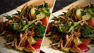 SIMPLE SMOKED MACKEREL SALAD | Best Salad in The World | Recipe By Chef Ricardo Cooking