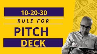 10-20-30 Rule for Pitch decks |  Startup | Sarthak Ahuja