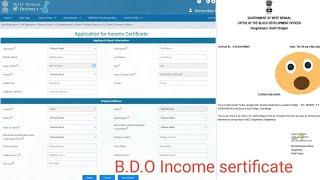 S.D.O, B.D.O,  Incame certificate Apply online ( INCOME CERTIFICATE FOR - E DISTRICT )