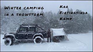 Kar Fırtınasında 3 Gece Kamp | Winter Camping in a Snowstorm