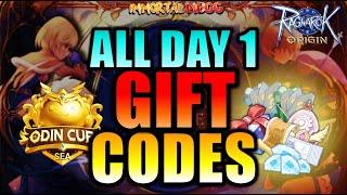 ALL GIFT CODES FROM DAY 1!! - RAGNAROK ORIGIN CHAMPIONSHIP