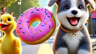 Cute Duck And Puppy Had An Accident While Delivering Donuts #Cartoon #Animation #Fun