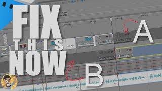 How to FIx Vegas Pro A and B track glitch FOREVER!!!!
