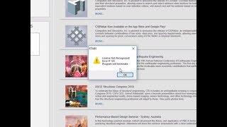 ETABS 2016 | License Not Recognized Error #120