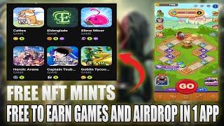 NEW FREE TO PLAY AND EARN GAMES AND FREE NFT MINTS IN 1 APP