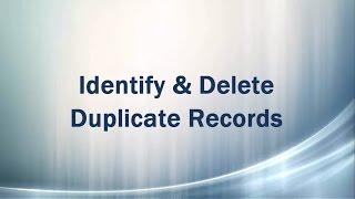 Identify and Delete Duplicate records (rows) - SQL Server