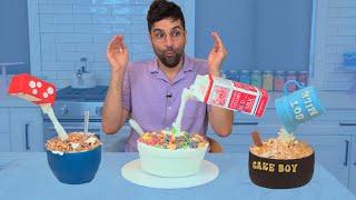 I Paid Bakeries $800 to Make Gravity Defying CEREAL CAKES!