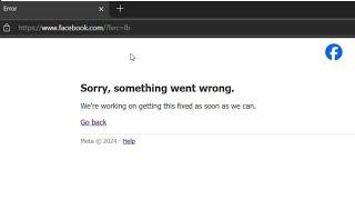 Fix Facebook Error Sorry Something Went Wrong We're working on getting this fixed as soon as we can
