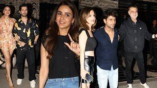 Jasmin Bhasin Arslan Goni Sussanne Khan Sanjay Kapoor Aditya Seal & Wife At  Restaurant in Mumbai