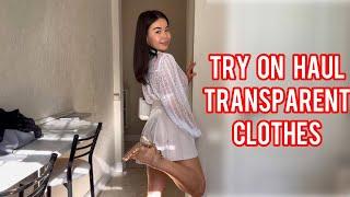 [4K] Try on haul | Transparent blouses