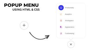 How To Make Popup Menu In HTML & CSS