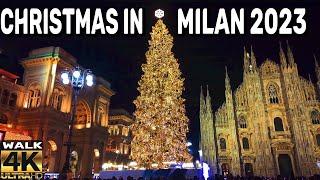 MILAN CHRISTMAS MARKETS 2023 | CHRISTMAS IN ITALY | WALKING TOUR 4K60FPS