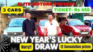 New Year Lucky Draw !! 3 Cars, 12 consolation prizes  || Tickets No 1-1200 Available