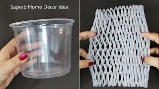 3 Superb Home Decor Ideas using Waste Fruit Foam Net and Waste Plastic Container - DIY Crafts