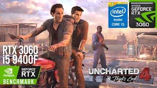 UNCHARTED 4 A THIIEF'S END : RTX 3060 BENCHMARK ( ULTRA Graphics Preset ) 1080P 60ᶠᵖˢ 